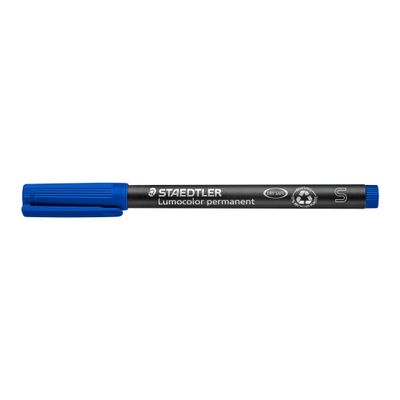 4007817308677-STAEDTLER LUMOCOLOR 313 - Marqueur permanent - pointe super fine - bleu--0