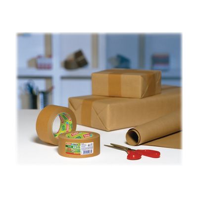 4042448123671-Tesapack - Ruban adhésif d'emballage - papier écologique kraft - 50 mm x 50 m-Multi-angle-2